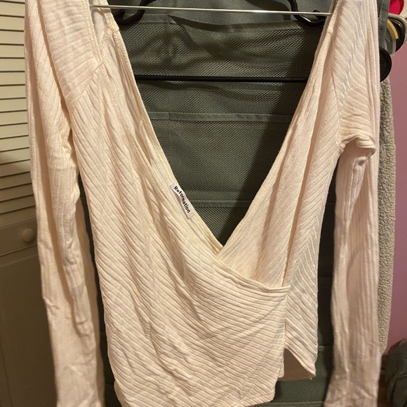 Reformation Light Pink Wrap Blouse - Picture 4 of 5